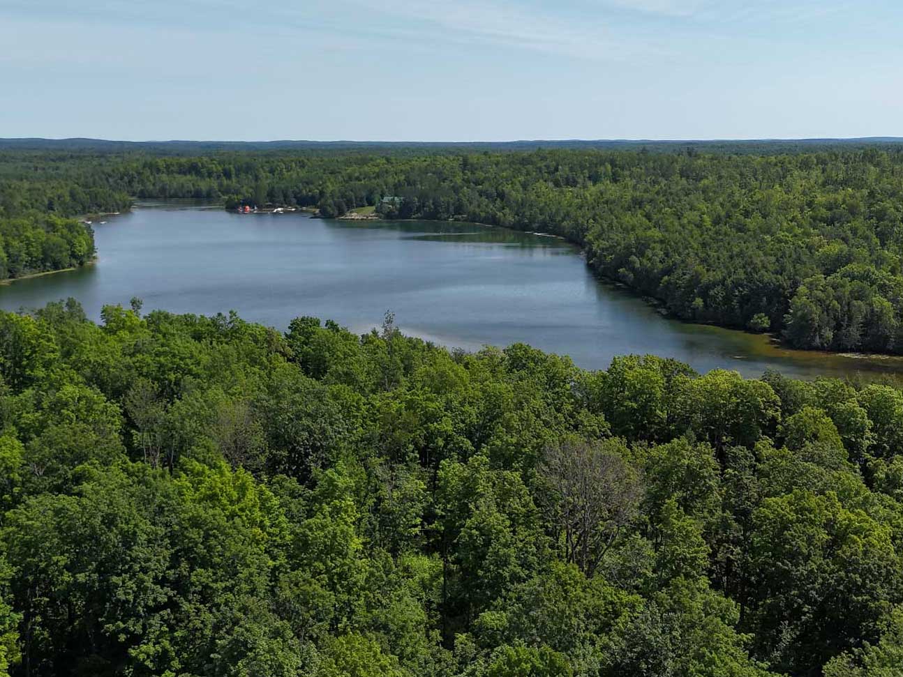 An aerial view of Lake Killian