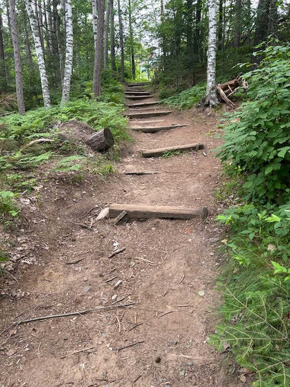 The iconic stairstep path trail